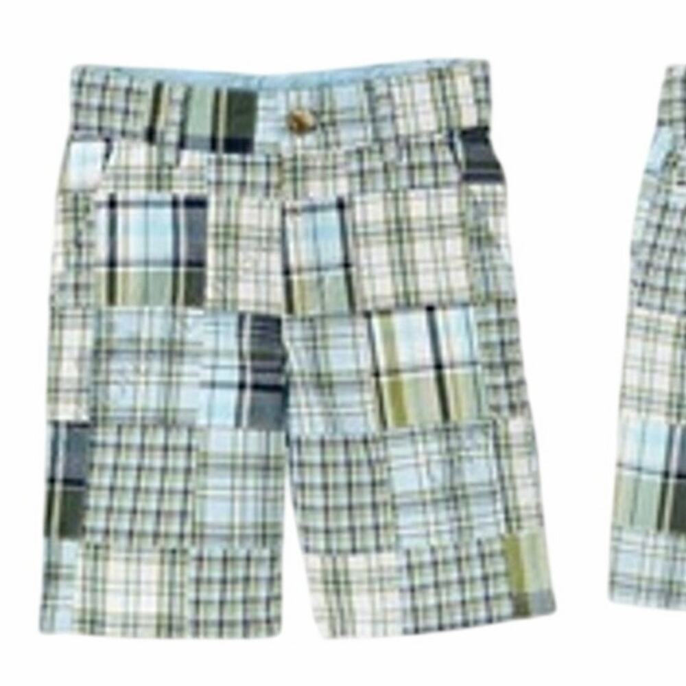 Charming Janie and Jack Baby Boy Plaid Patchwork Shorts